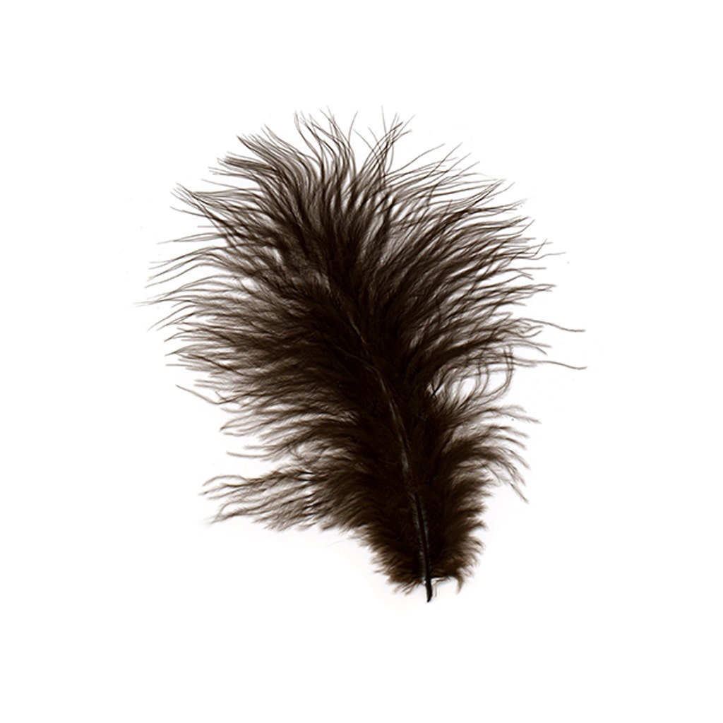 Loose Turkey Marabou Feathers 3-8" Dyed - Brown