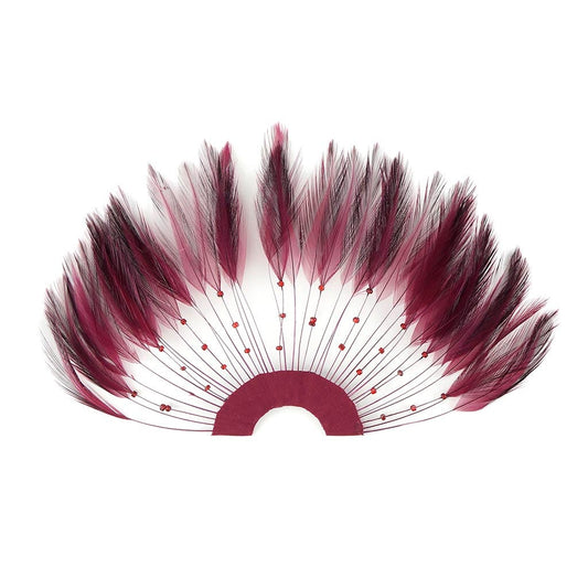 Feather Hackle Plates Solid Colors - Burgundy