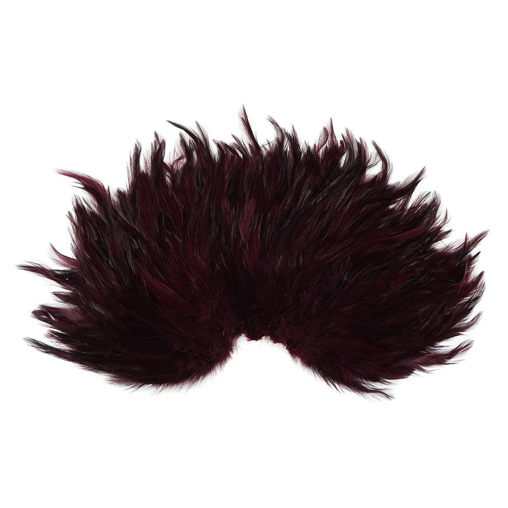 Feather Hackle Pads Dyed - Burgundy