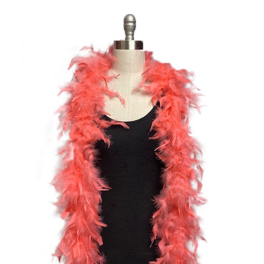 Chandelle Feather Boa - Lightweight - Coral