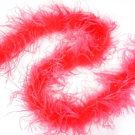 Coral Pink 2 Ply Ostrich Feather Boa