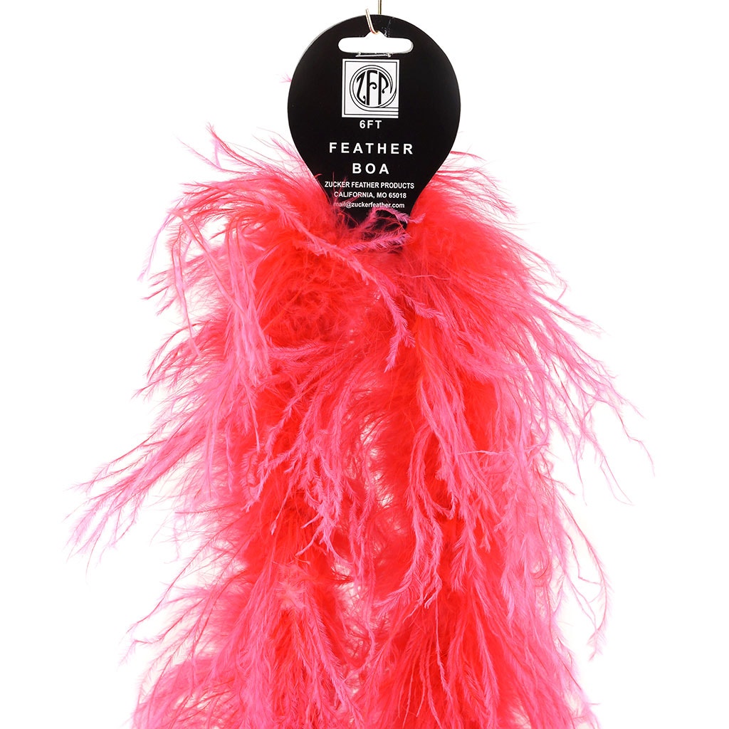 Coral Pink 2 Ply Ostrich Feather Boa