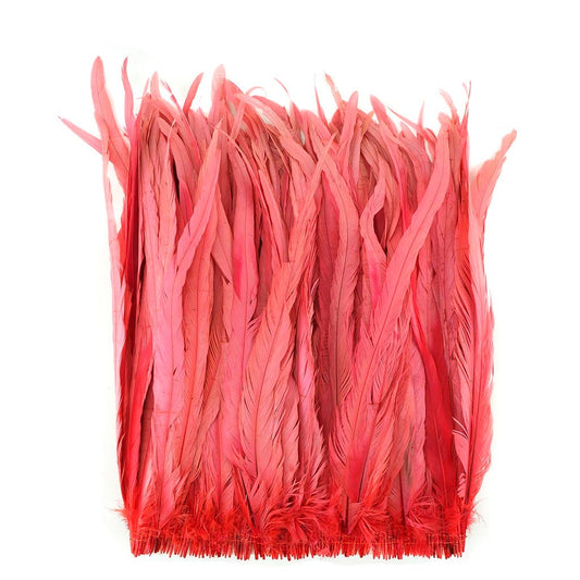 25pcs 12-14 Pink Bleach-Dyed Rooster Coque Tail Feathers