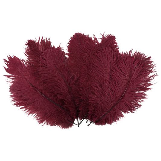Ostrich Feathers 9-12" Drabs -  Burgundy