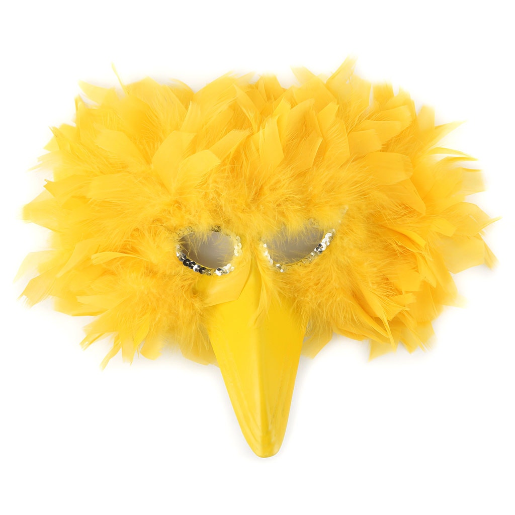 Feather Big Bird Mask - Gold