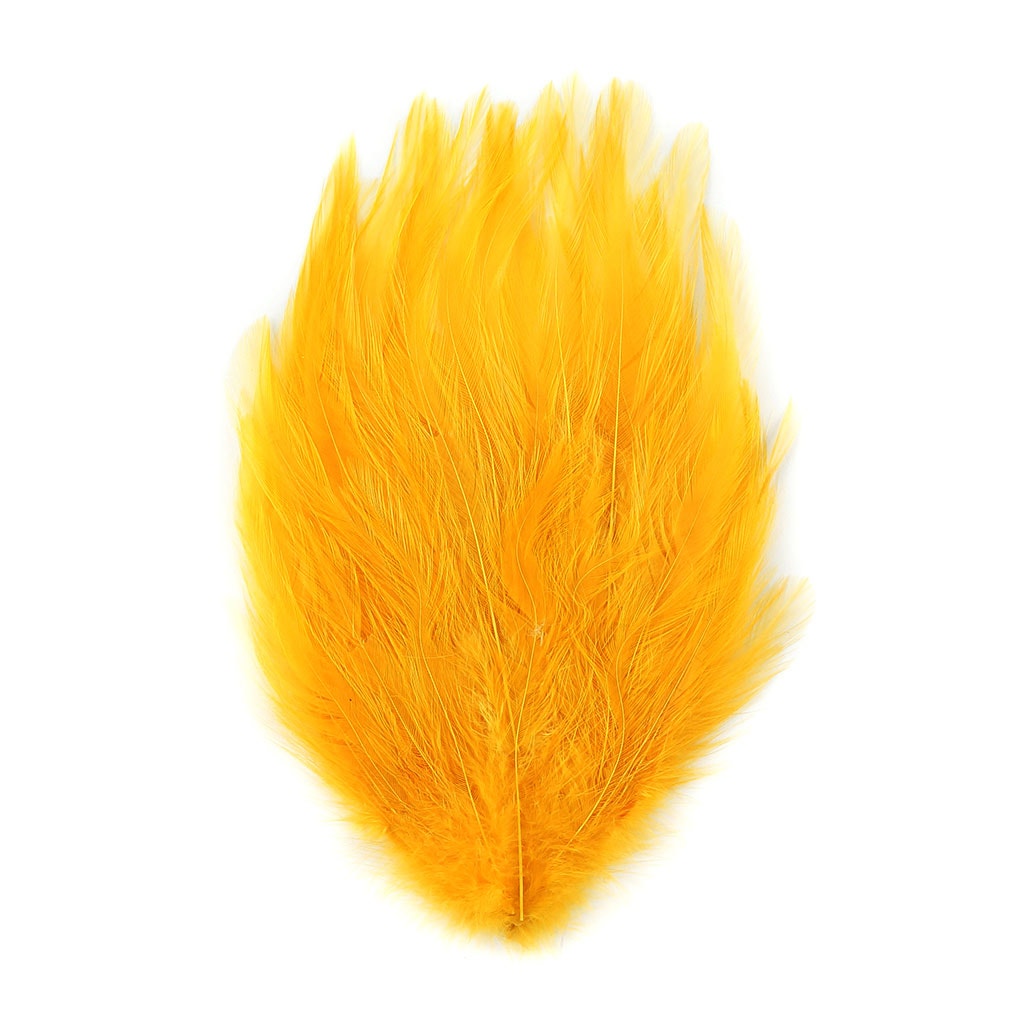 Feather Hackle Pads Dyed - Gold