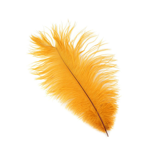 Ostrich Feathers-Damaged Drabs - Marigold