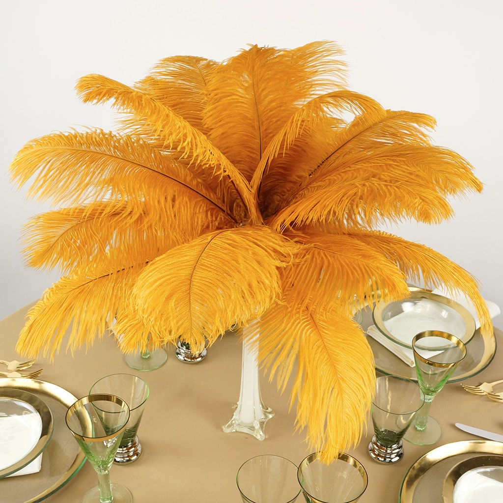 Ostrich Feathers 13-16" Drabs - Marigold