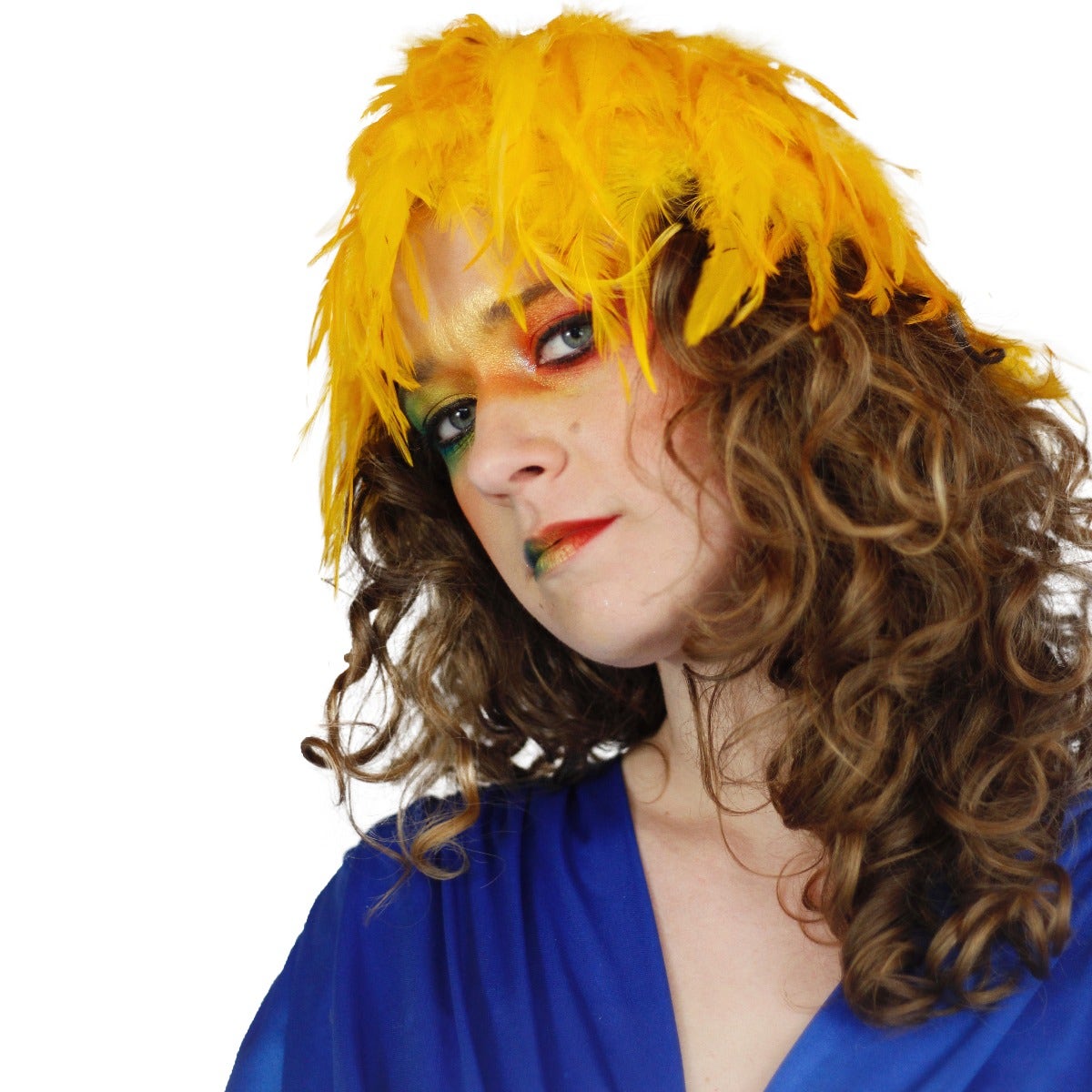 Hackle Feather Wig Solid -  Gold