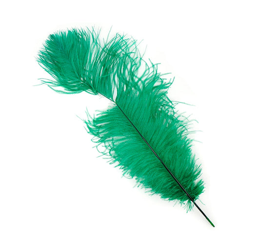 Ostrich Feathers-Damaged Drabs - Emerald