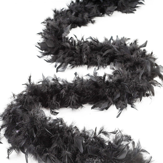 Chandelle Feather Boa - Medium Weight - Black
