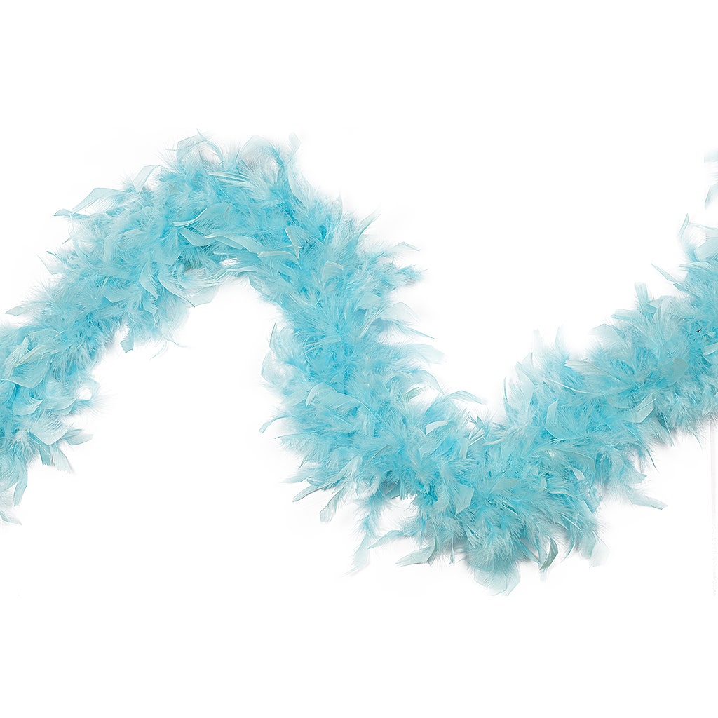 Chandelle Feather Boa - Medium Weight - Light Turquoise