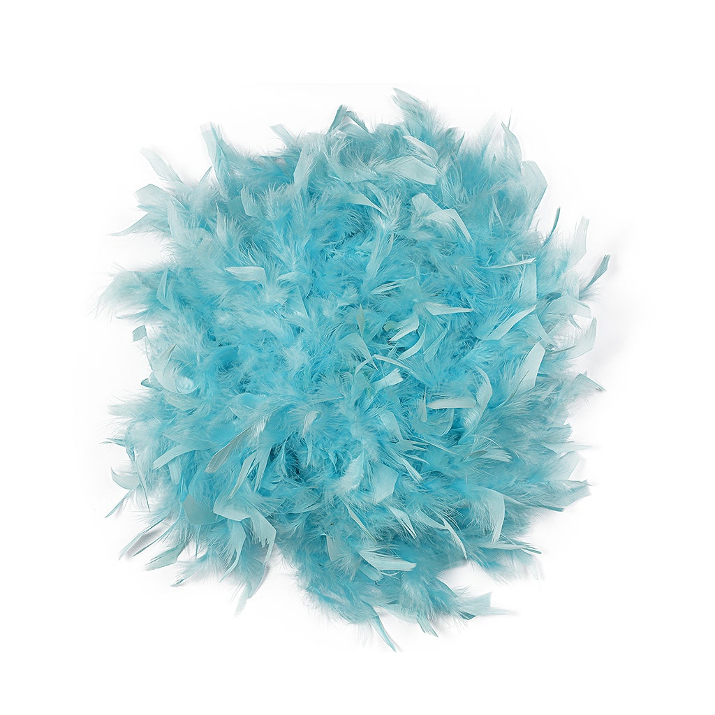 Chandelle Feather Boa - Medium Weight - Light Turquoise