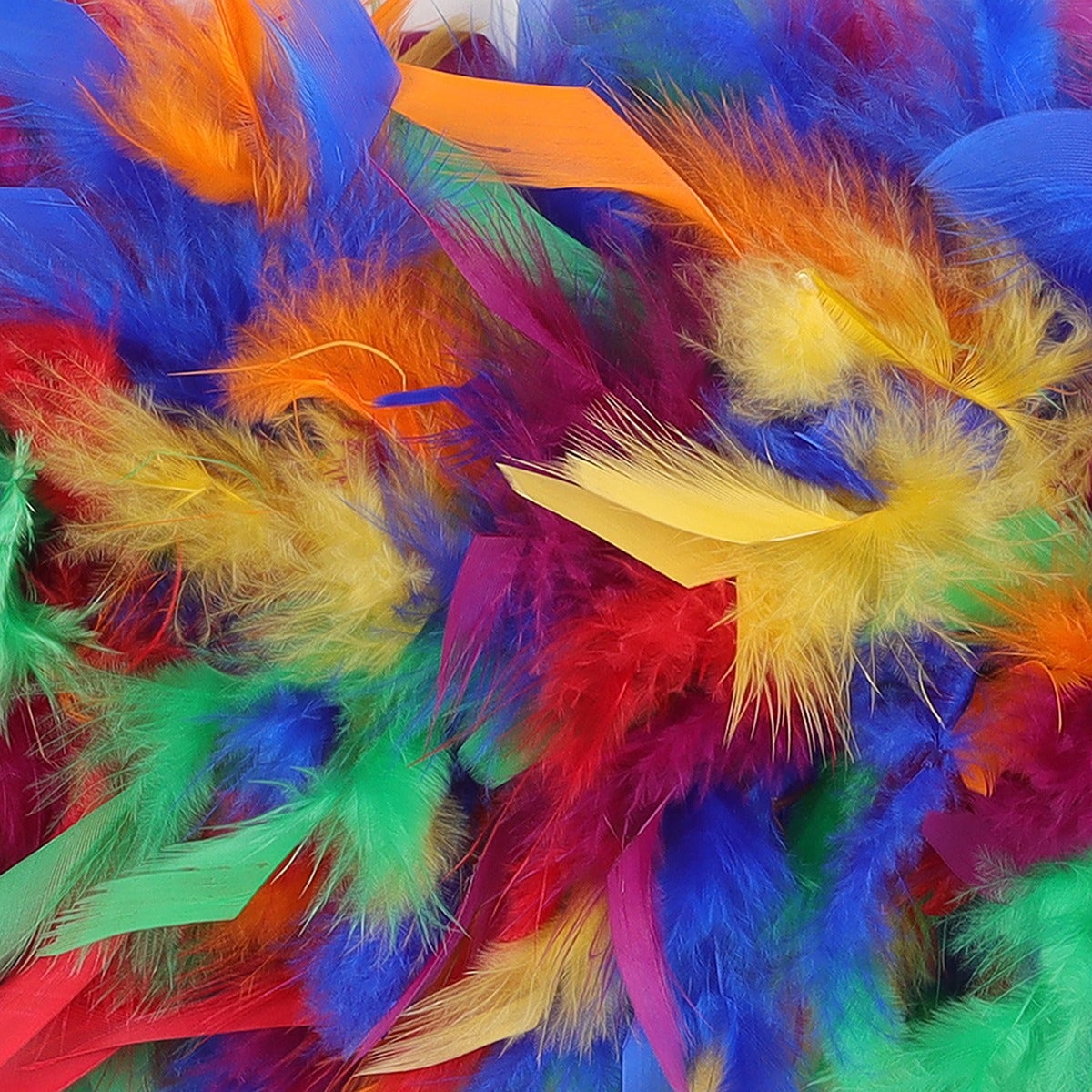 Multicolor Feather Boa - Heavyweight Chandelle - Rainbow Mix