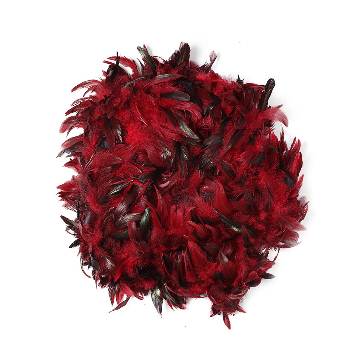 Rooster Schlappen Feather Boa 8-10"- Red