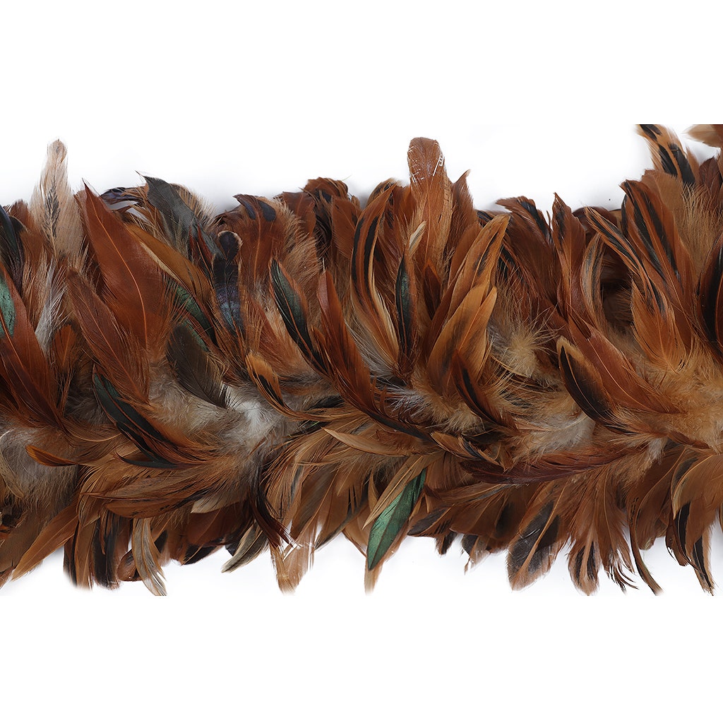Rooster Schlappen Feather Boa 8-10"- Natural