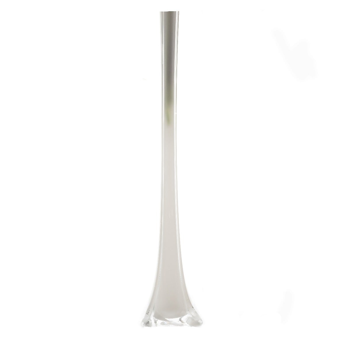 Tall Eiffel Tower Glass Vase Centerpiece, 12-Inch, White