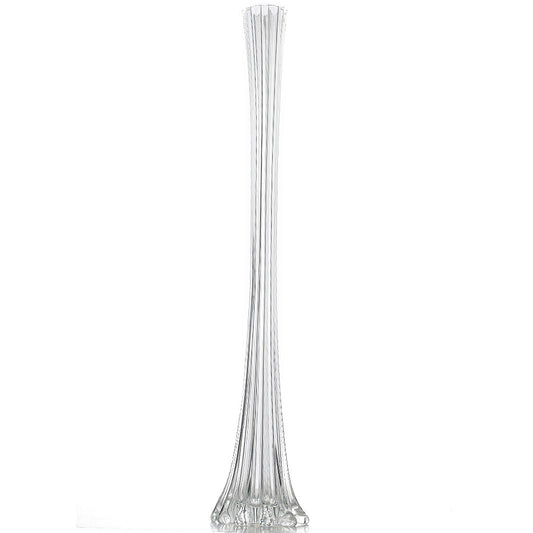 1 Piece Bubble Bottom Eiffel Tower Glass Vase Clear for Wedding Centerpiece, Home Decor