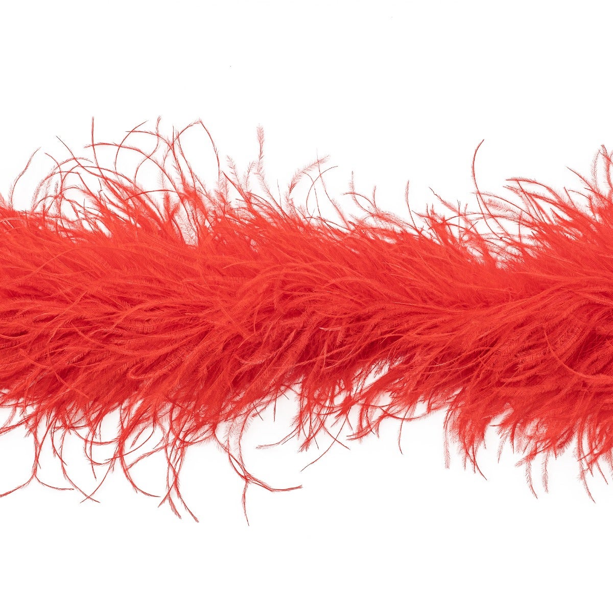 Red 3 Ply Ostrich Feather Boa