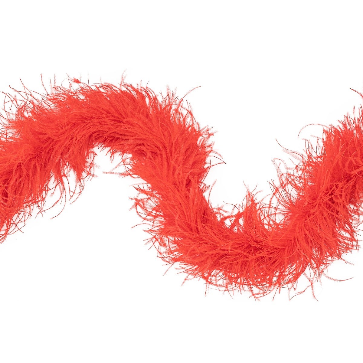 Red 3 Ply Ostrich Feather Boa