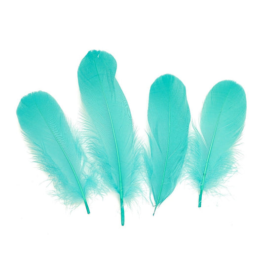 Goose Pallet Feathers 6-8" - 12 pc - Aquamarine