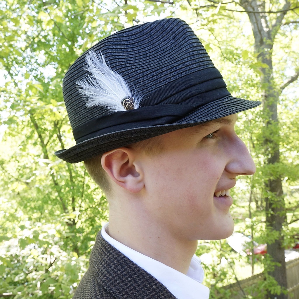 Hackle-Pheasant Hat Trim - Ivory/Natural
