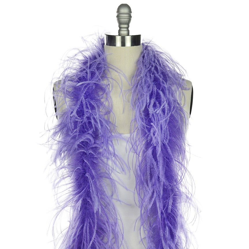 One Ply Ostrich Feather Boa - Lavender