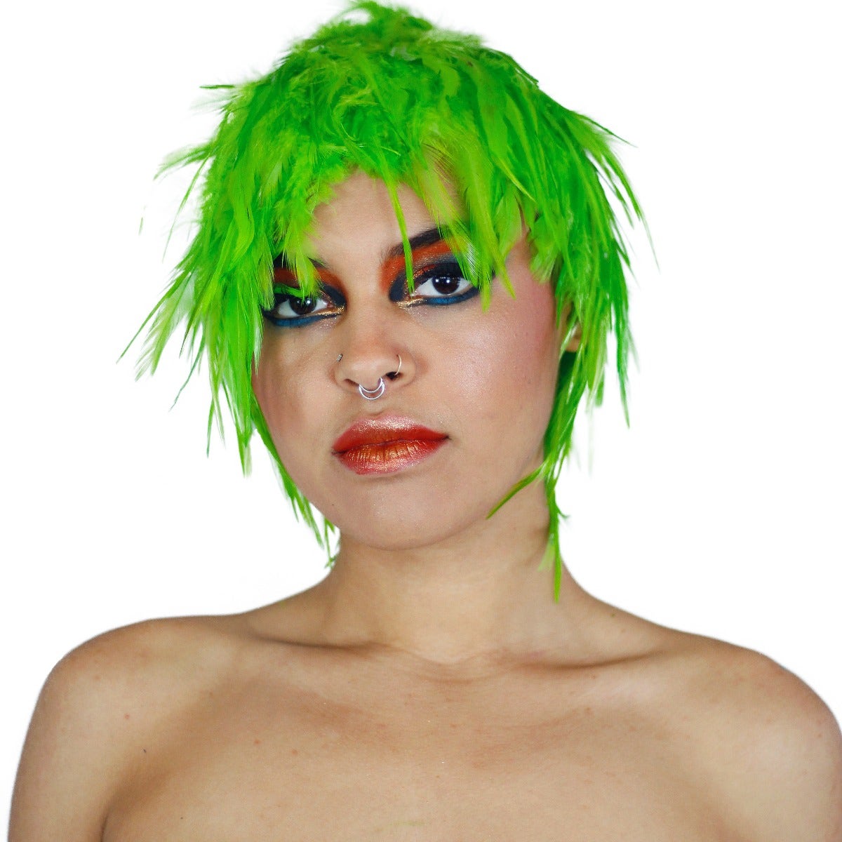 Hackle Feather Wig-Solid - Lime