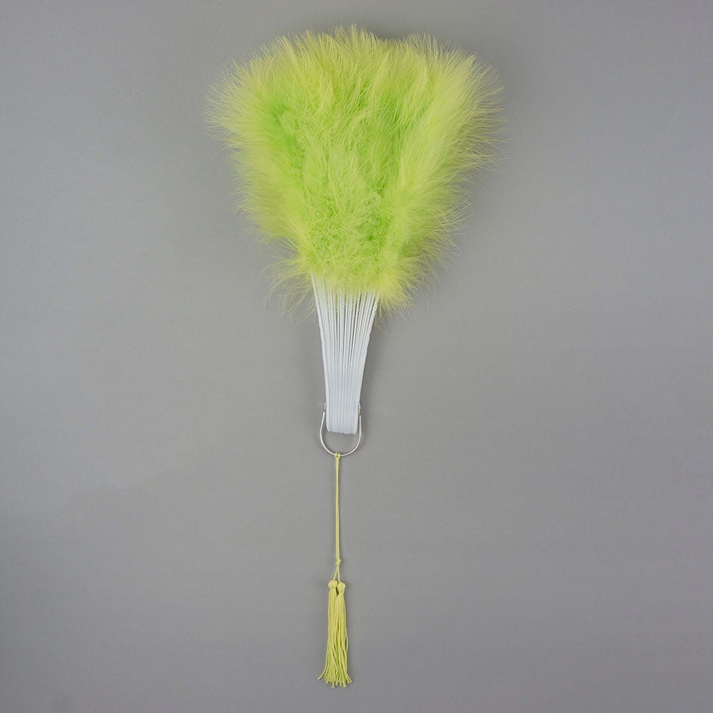 Marabou Feather Fan - Lime