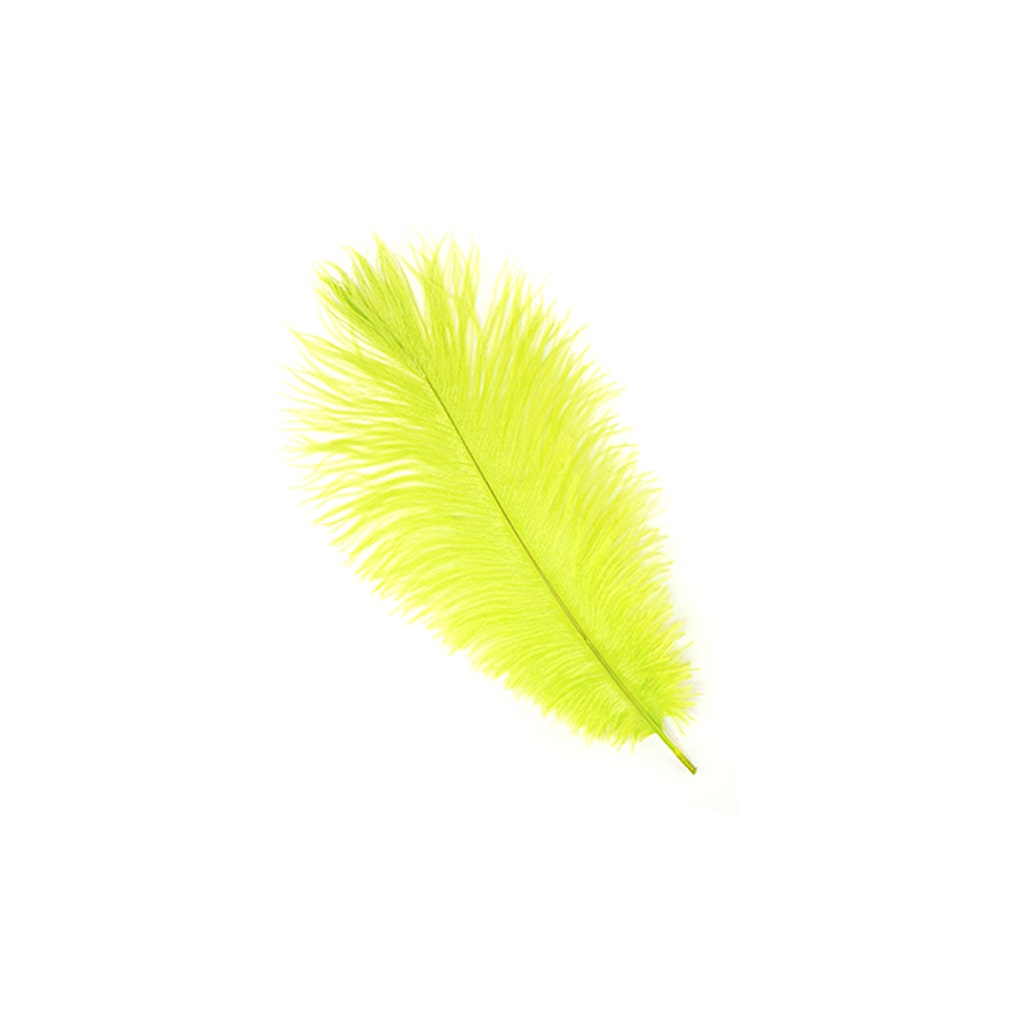 Ostrich Feathers 9-12" Drabs - Lime