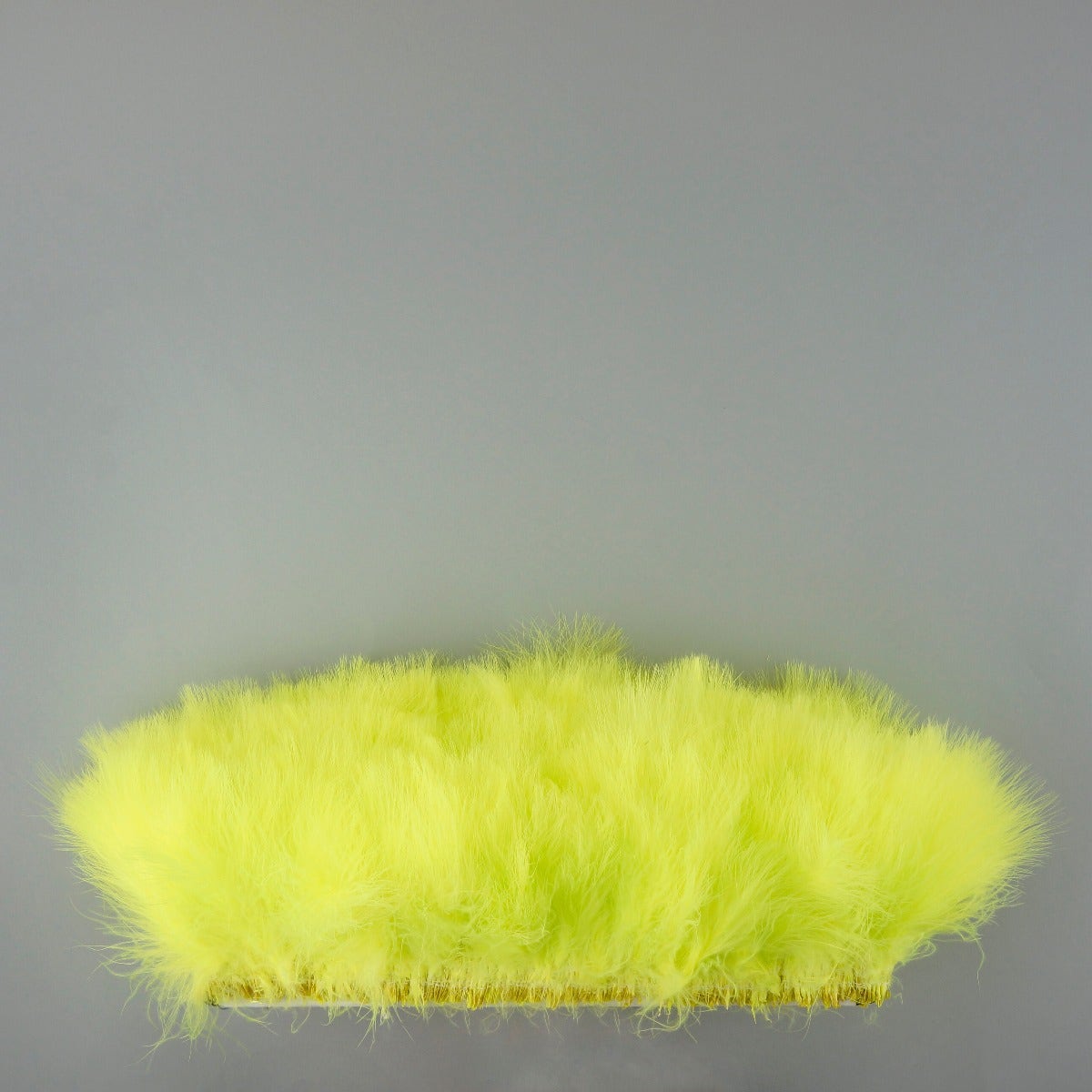STRUNG TURKEY MARABOU BLOOD QUILL FEATHERS  4-5" - Fluorescent Chartreuse