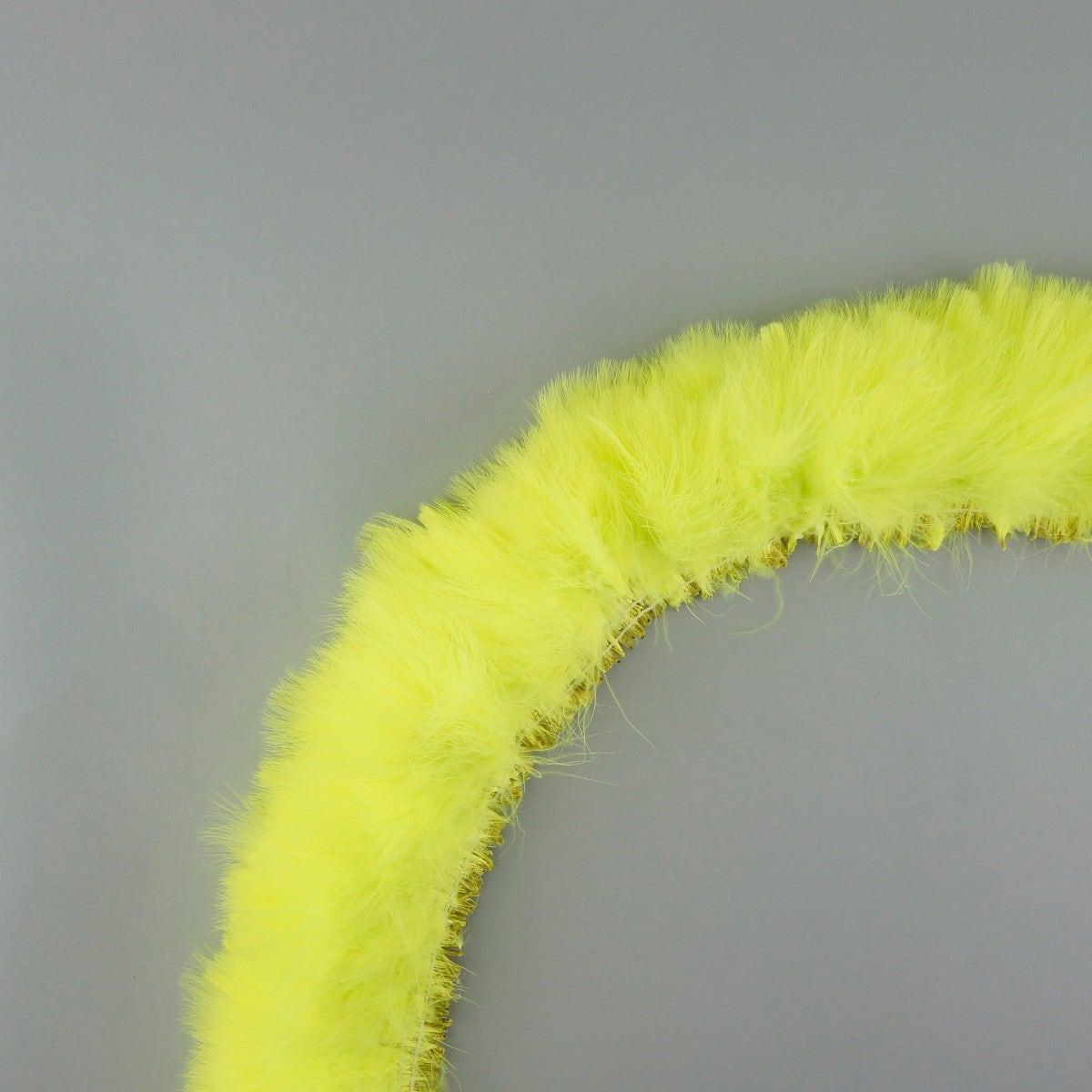 STRUNG TURKEY MARABOU BLOOD QUILL FEATHERS - 3-4"  FLUORESCENT CHARTREUSE