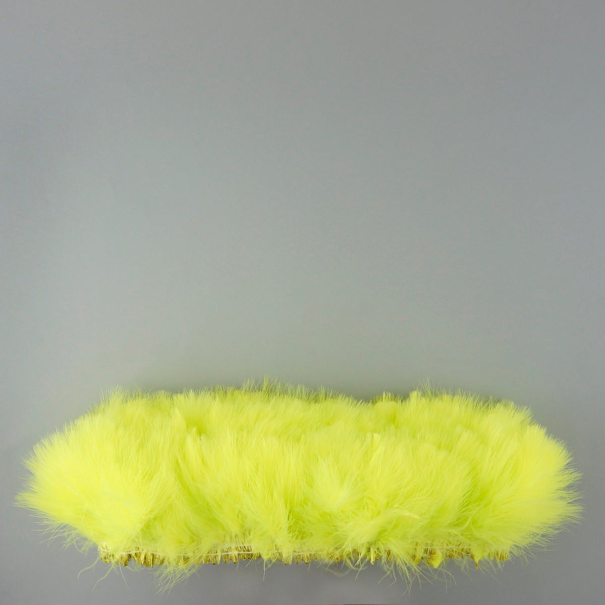 STRUNG TURKEY MARABOU BLOOD QUILL FEATHERS - 3-4"  FLUORESCENT CHARTREUSE