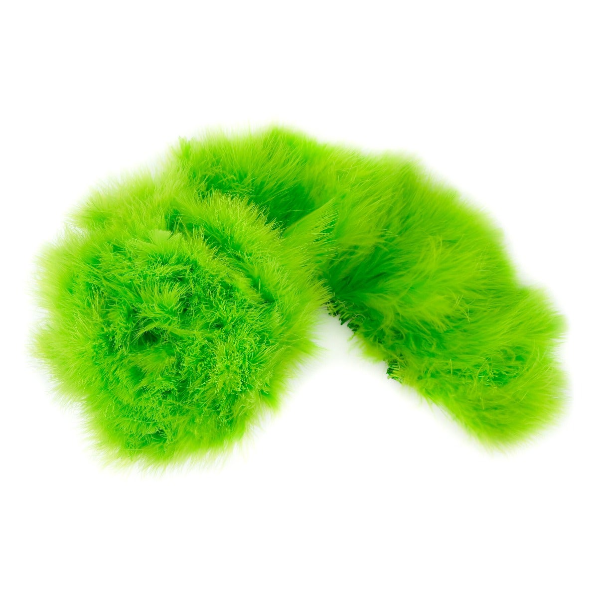 TURKEY MARABOU GOOD QUILL FEATHERS  3-4" - LIME