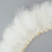STRUNG TURKEY MARABOU BLOOD QUILL FEATHERS 4-5" - WHITE
