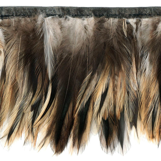 Badger Hackle Feather Fringe Natural