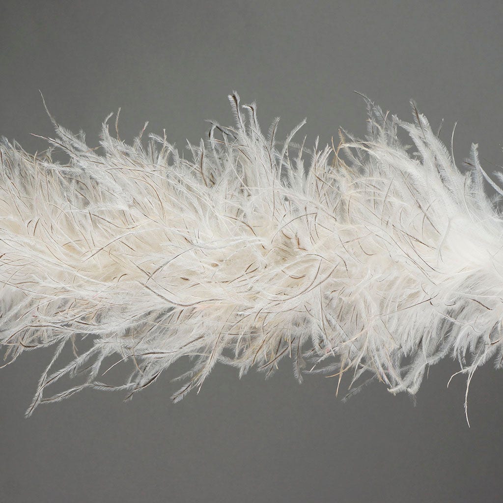Natural 2 Ply Ostrich Feather Boa