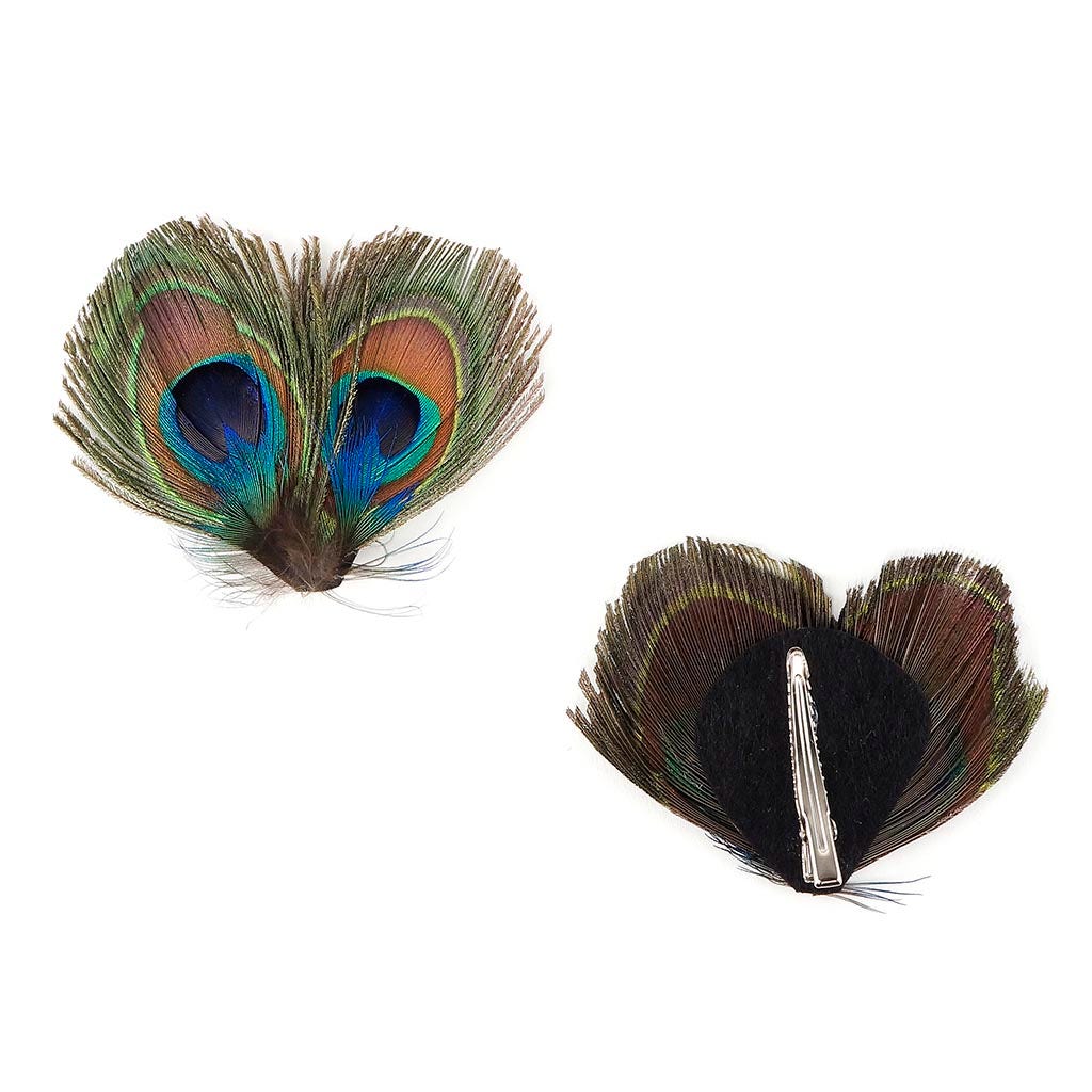 Feather Corsage - Peacock Eye - Natural