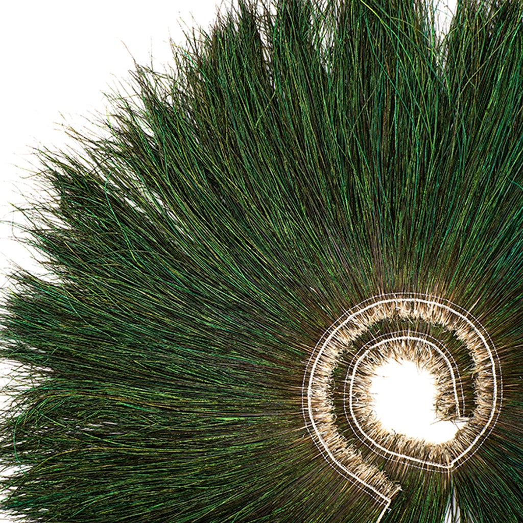 Peacock Flue (Herl) Feathers [{WEDDING CENTERPIECES}] - Natural - 12 - 14"