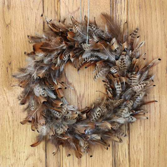 Pheasant Feather Wreath - Natural