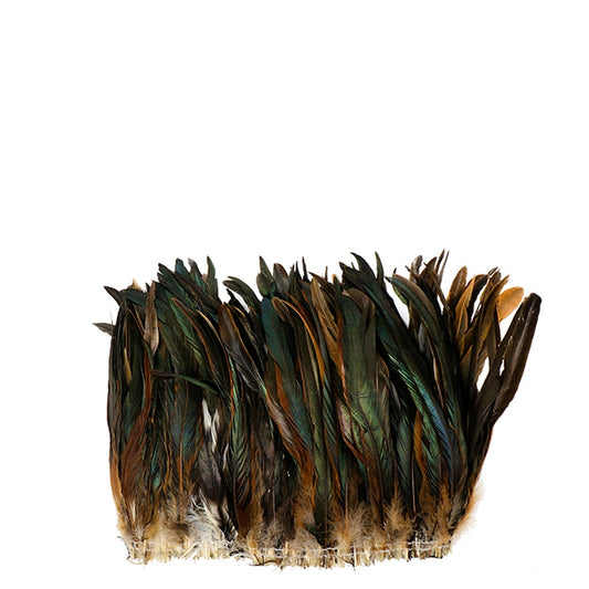 Rooster Coque Tails Feathers Half Bronze Natural 9-12" [1/4 LB Bulk]