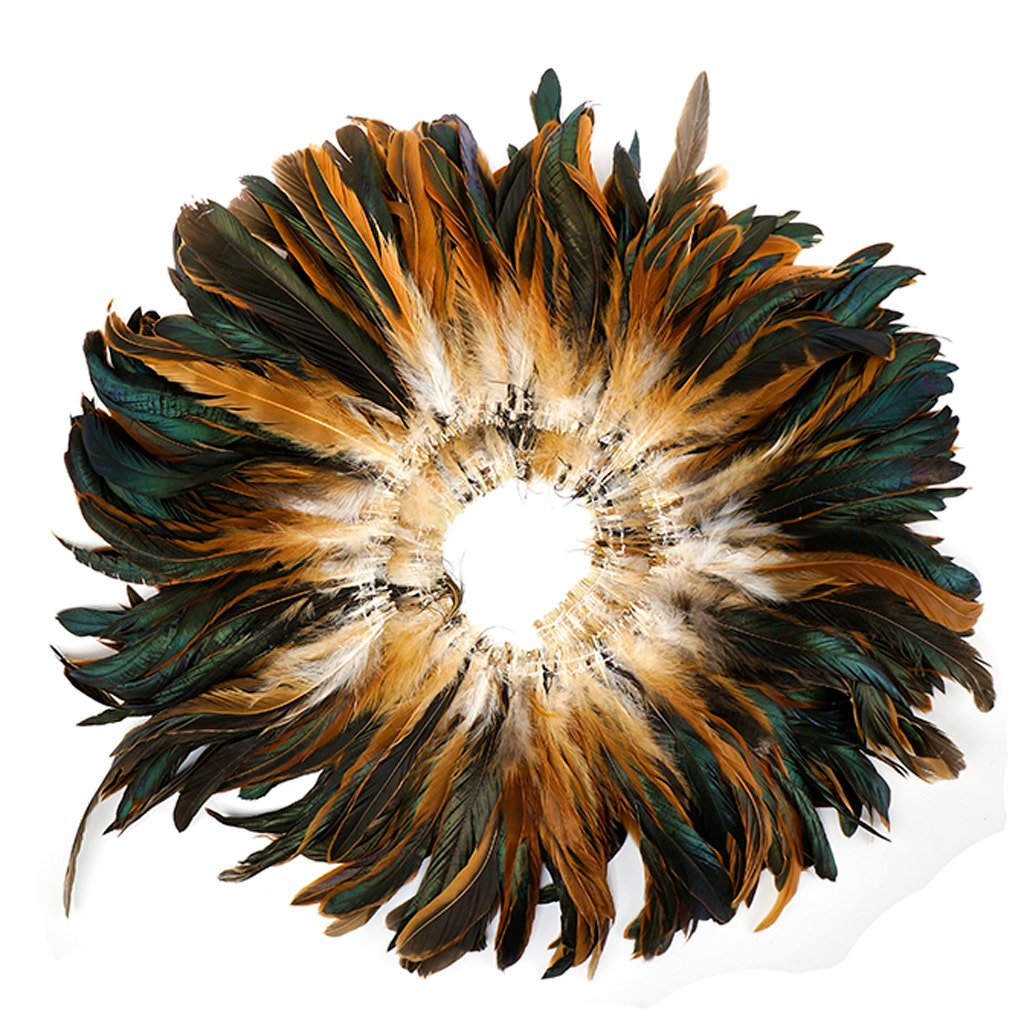 Rooster Coque Tails Feathers Half Bronze Natural 7-10" [1/4 LB Bulk]