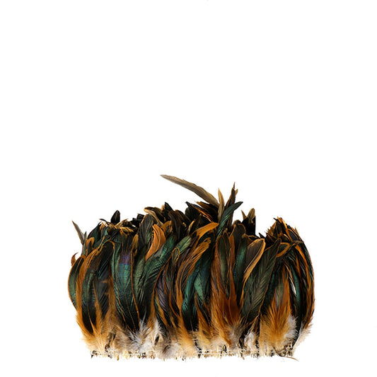 Rooster Coque Tails Feathers Half Bronze Natural 7-10" [1/4 LB Bulk]
