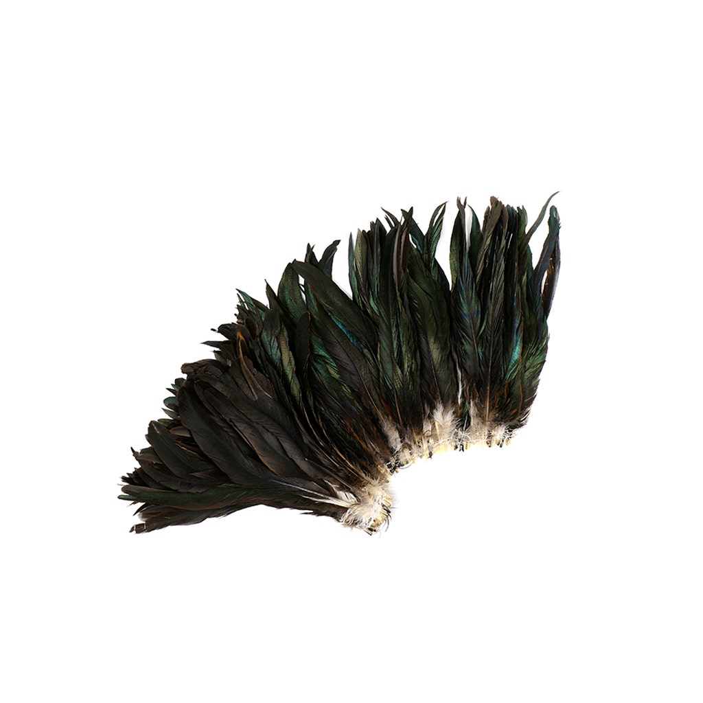 Rooster Coque Tails Feathers Bronze Natural  10-12" - [1yd]