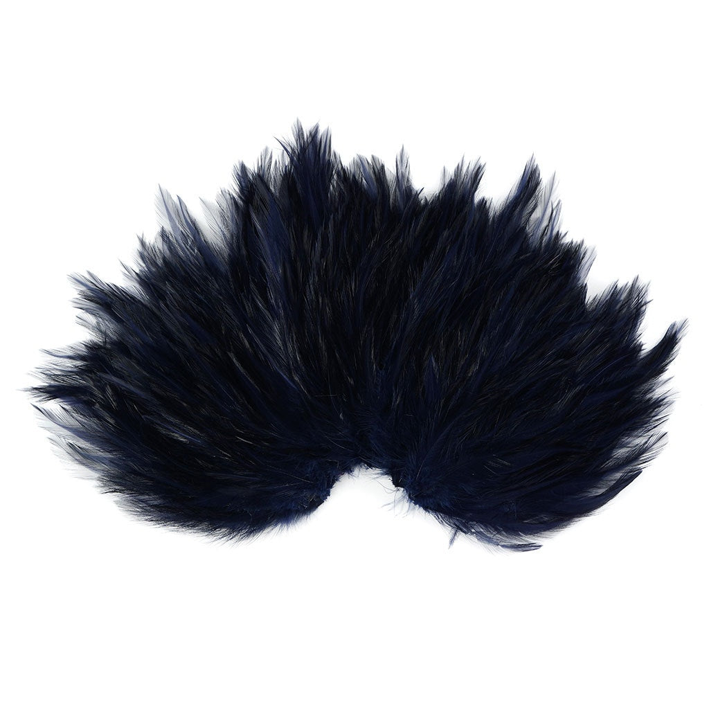 Feather Hackle Pads Dyed - Navy