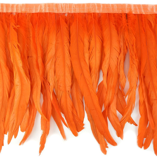 Bleach Dyed Coque Tail Fringe Orange