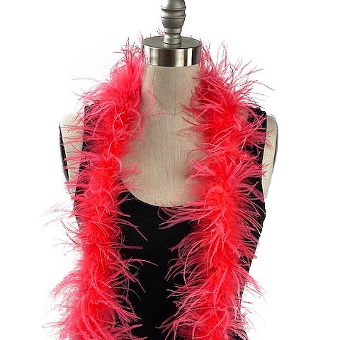 Ostrich Feather Boa - Value Two-Ply - Coral