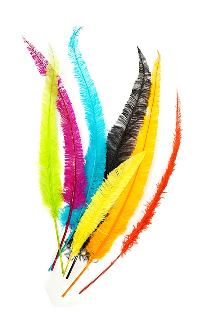Ostrich Feathers - 13-24" Nandus - Mango