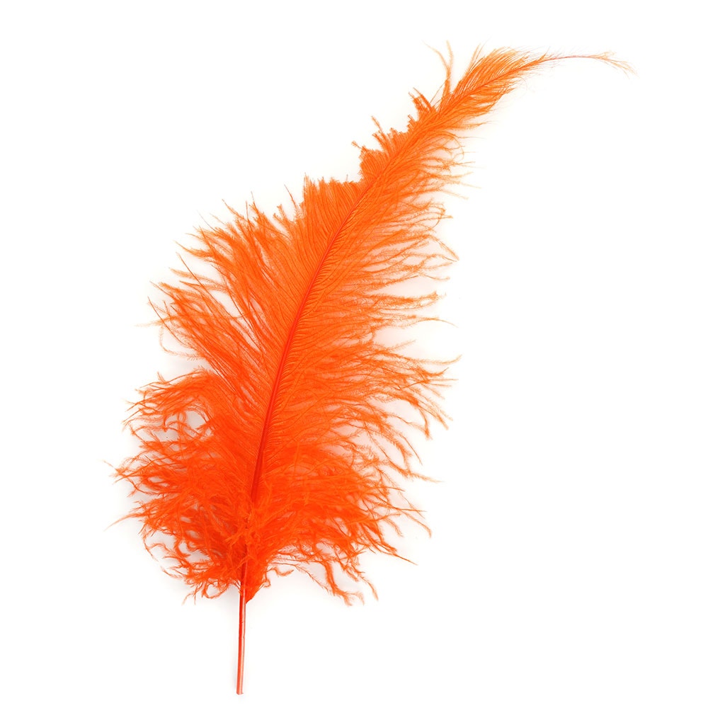 Ostrich Feathers-Spads Damaged - Orange
