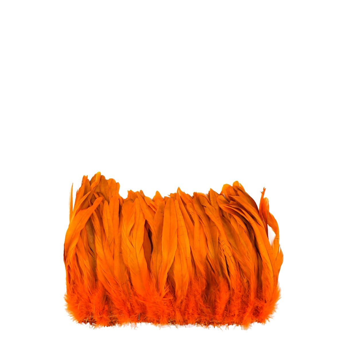 ROOSTER COQUE TAILS FEATHERS BLEACH DYED 7-10” - 1/2 Yard ( 18" ) - Orange
